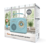 Setty Retro Bluetooth Høyttaler m. Radio - Blå