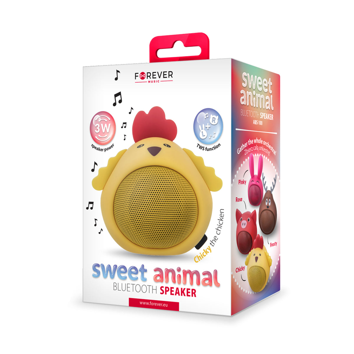 Forever Animal Bluetooth Høyttaler - Gul Kylling