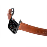Apple Watch (42/44/SE/45/46/49mm) Buffalo Rem i Ekte Skinn - Brun