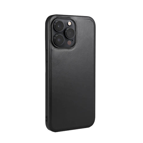 iPhone 14 Pro Max Buffalo Ekte Skinn Deksel - MagSafe Kompatibel - Svart