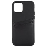 iPhone 12 / 12 Pro Buffalo Kunstskinn Deksel med Kortlomme - Svart