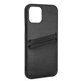 iPhone 12 / 12 Pro Buffalo Kunstskinn Deksel med Kortlomme - Svart