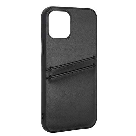 iPhone 12 / 12 Pro Buffalo Kunstskinn Deksel med Kortlomme - Svart
