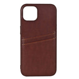 iPhone 12 / 12 Pro Buffalo Kunstskinn Deksel med Kortlomme - Brun