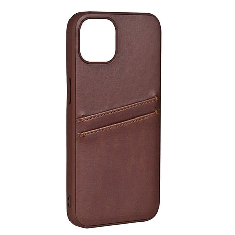 iPhone 12 / 12 Pro Buffalo Kunstskinn Deksel med Kortlomme - Brun
