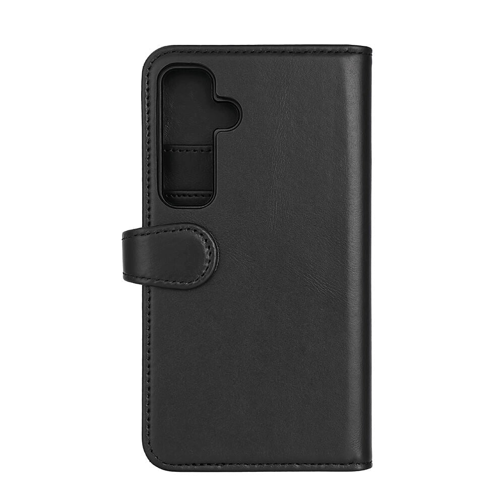 Samsung Galaxy S24 Buffalo 2-i-1 Magnet Flip-Deksel i Ekte Skinn med Lommebok - Svart