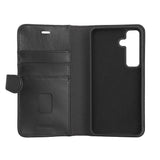 Samsung Galaxy S24 Buffalo 2-i-1 Magnet Flip-Deksel i Ekte Skinn med Lommebok - Svart