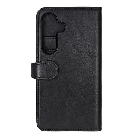 Samsung Galaxy S25 Buffalo 2-i-1 Magnet Flip-Deksel i Ekte Skinn med Lommebok - Svart