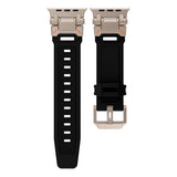 Tech-Protect Apple Watch (42/44/SE/45/46/49mm) Delta Pro Silikonstropp - Svart / Titanium