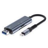 Tech-Protect Ultraboost Minnekortleser SD-Kortadapter m. Lightning / USB-A - Grå