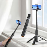 L07S Tech-Protect Selfie Stick m. Tripod Stativ & Bluetooth - Svart