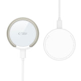 Tech-Protect A33 Magnetisk Trådløs Lader 15W - MagSafe-Kompatibel - Hvit