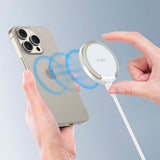 Tech-Protect A33 Magnetisk Trådløs Lader 15W - MagSafe-Kompatibel - Hvit