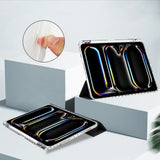 iPad Pro 11" (2025 / 2024) Tech-Protect SC Hybrid Deksel m. Apple Pencil Holder - Svart / Gjennomsiktig