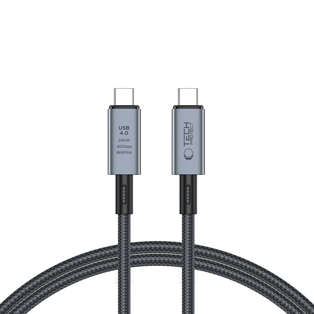 Tech-Protect Ultraboost 8K 40GBPS USB-C til USB-C Kabel PD 240W 1m - Svart