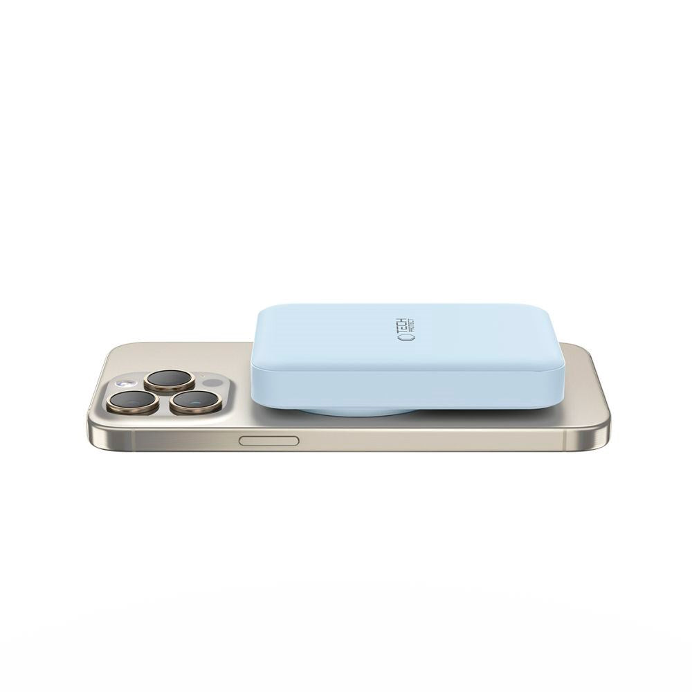 Tech-Protect LifeMag Trådløs Powerbank 10000 mAh - MagSafe Kompatibel - Blå
