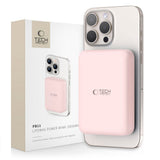 Tech-Protect LifeMag Trådløs Powerbank 10000 mAh - MagSafe Kompatibel - Rosa