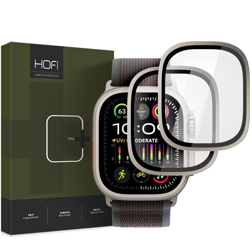 Apple Watch Ultra 3/2/1 (49mm) HOFI Glass Pro+ Skjermbeskytter - Gjennomsiktig / Titanium