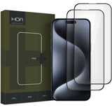iPhone 17 Pro / 16 Pro Hofi Glass Pro+ Skjermbeskytter - Case Friendly - 2-Pak - Svart Kant