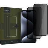 iPhone 17 Pro Max / 16 Pro Max Hofi Glass Pro+ Skjermbeskyttelse med Privacy - Case Friendly - 2-Pak - Svart Kant