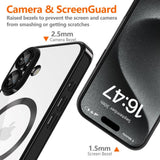 iPhone 16 Tech-Protect Magmat Deksel - MagSafe Kompatibel - Gjennomsiktig / Glanset Svart