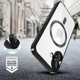 iPhone 16 Tech-Protect Magmat Deksel - MagSafe Kompatibel - Gjennomsiktig / Glanset Svart