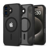 iPhone 16 Tech-Protect MagCam Deksel - MagSafe Kompatibel - Gjennomsiktig /Matt Svart