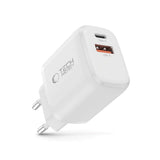Tech-Protect NCA30 Vegglader med 30W - 1 x USB-A & 1 x USB-C - Hvit
