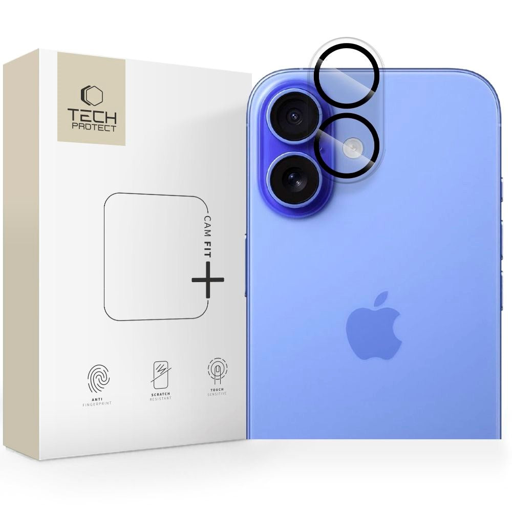 iPhone 17 Tech-Protect Cam Fit+ Kameralinsebeskyttelsesglass - Gjennomsiktig
