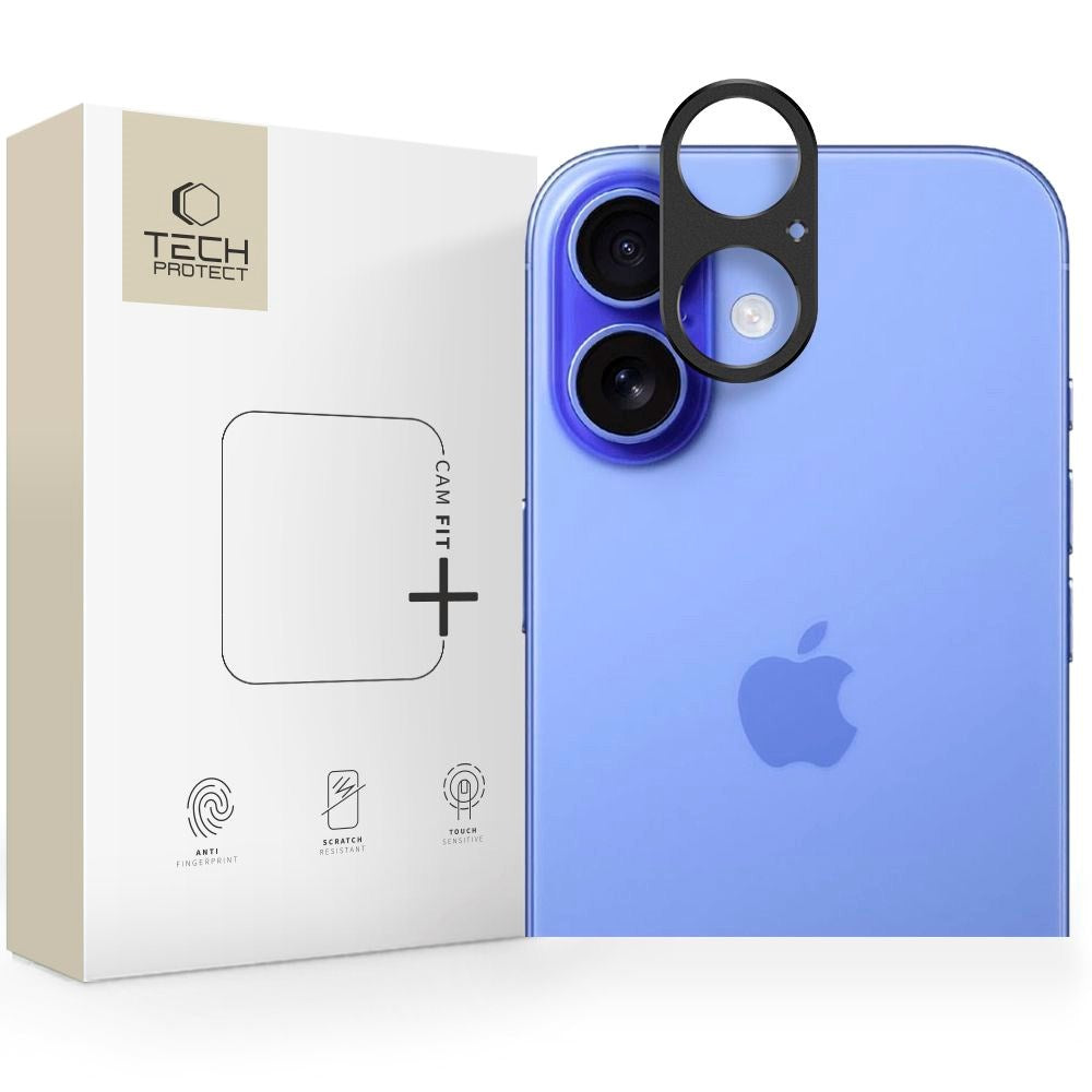 iPhone 17 Tech-Protect CamAlloy Fit+ Kameralinsebeskyttelsesdeksel - Svart