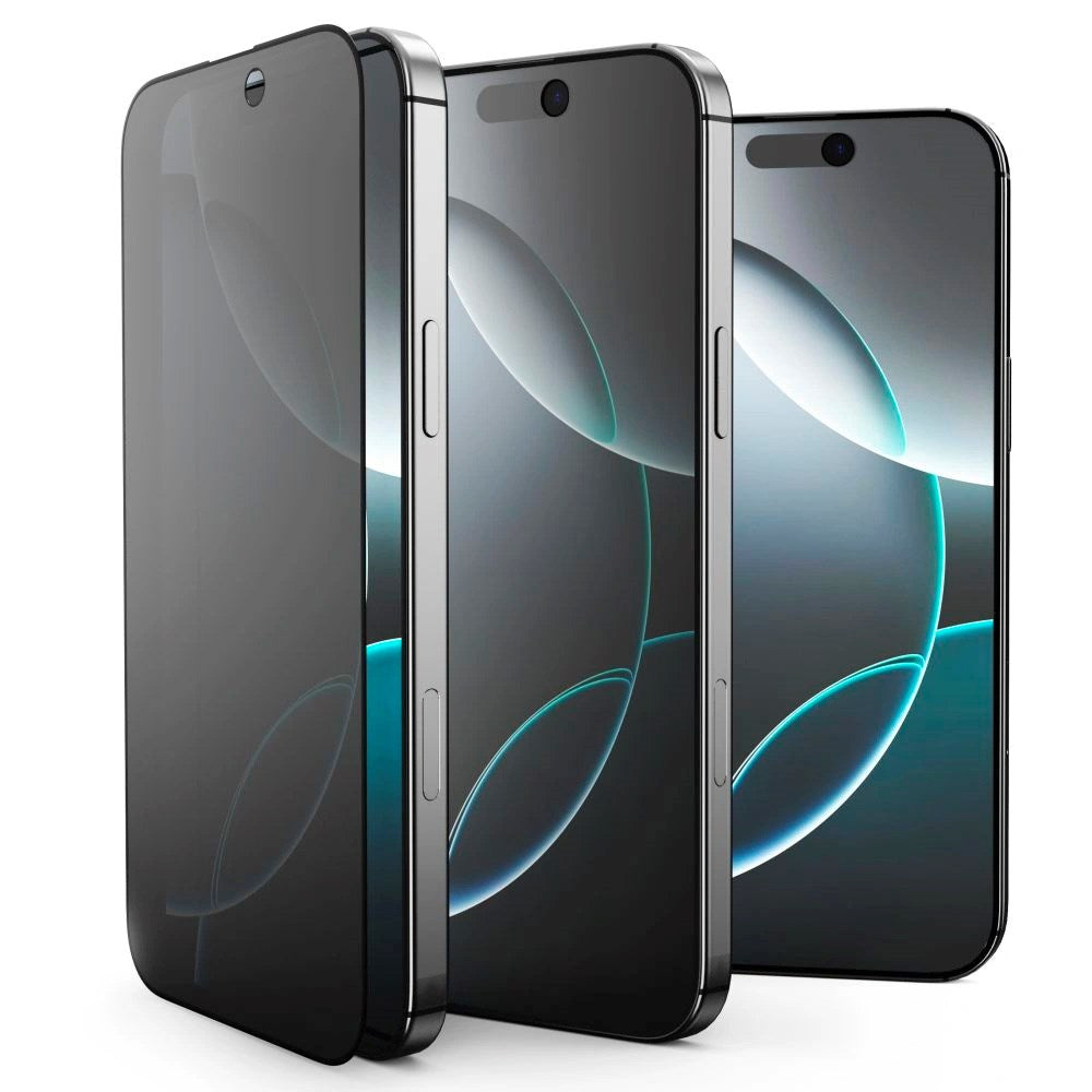 iPhone 17 / 17 Pro / 16 Pro Tech-Protect Glass Spy+ Skjermbeskyttelsesglass - Privacy Funksjon - 2 stk - Gjennomsiktig