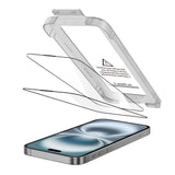 iPhone 17 Tech-Protect Quick Set+ Skjermbeskyttelsesglass - 2 stk - Gjennomsiktig / Svart Kant