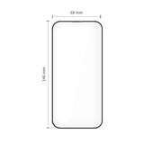 iPhone 17 Tech-Protect Quick Set+ Skjermbeskyttelsesglass - 2 stk - Gjennomsiktig / Svart Kant