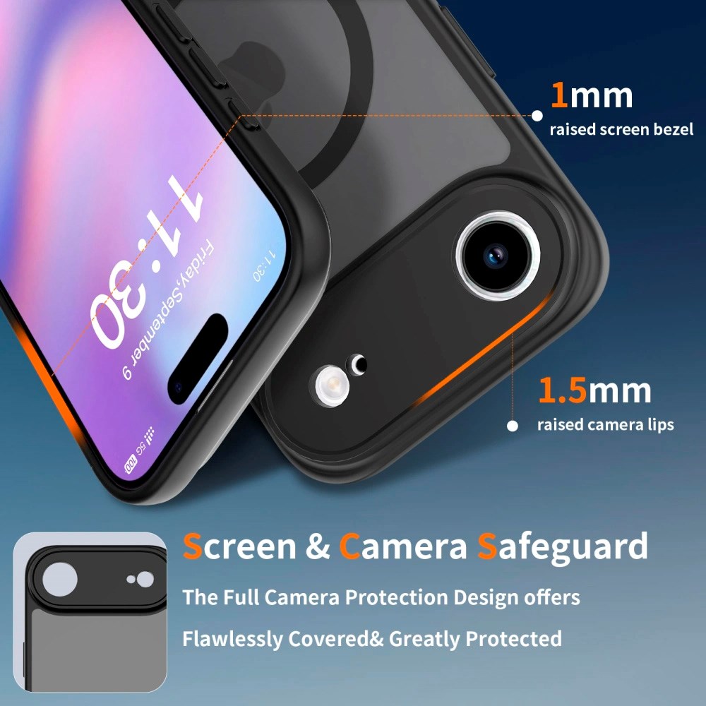 iPhone Air Tech-Protect BasicMag Hybrid Deksel - MagSafe Kompatibel - Matt Svart
