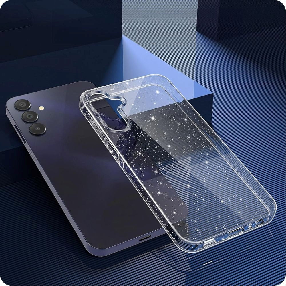 Samsung Galaxy S25 Tech-Protect Flexair Fleksibel Plast Deksel - Gjennomsiktig / Glimmer