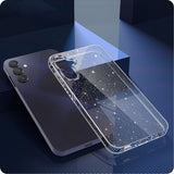 Samsung Galaxy S25 Tech-Protect Flexair Fleksibel Plast Deksel - Gjennomsiktig / Glimmer
