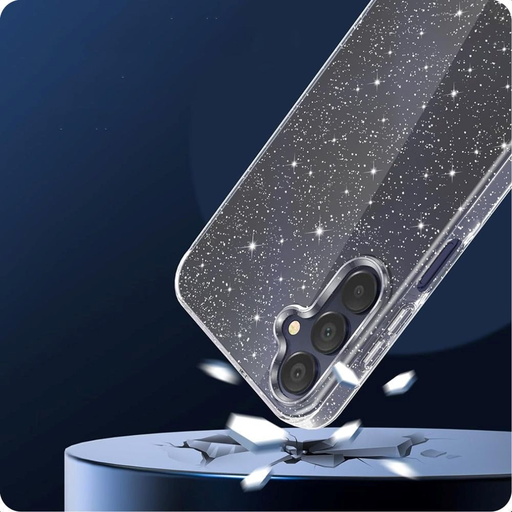 Samsung Galaxy S25 Tech-Protect Flexair Fleksibel Plast Deksel - Gjennomsiktig / Glimmer