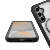Samsung Galaxy S25 Tech-Protect Defense Hybrid Deksel - MagSafe Kompatibel - Gjennomsiktig / Svart