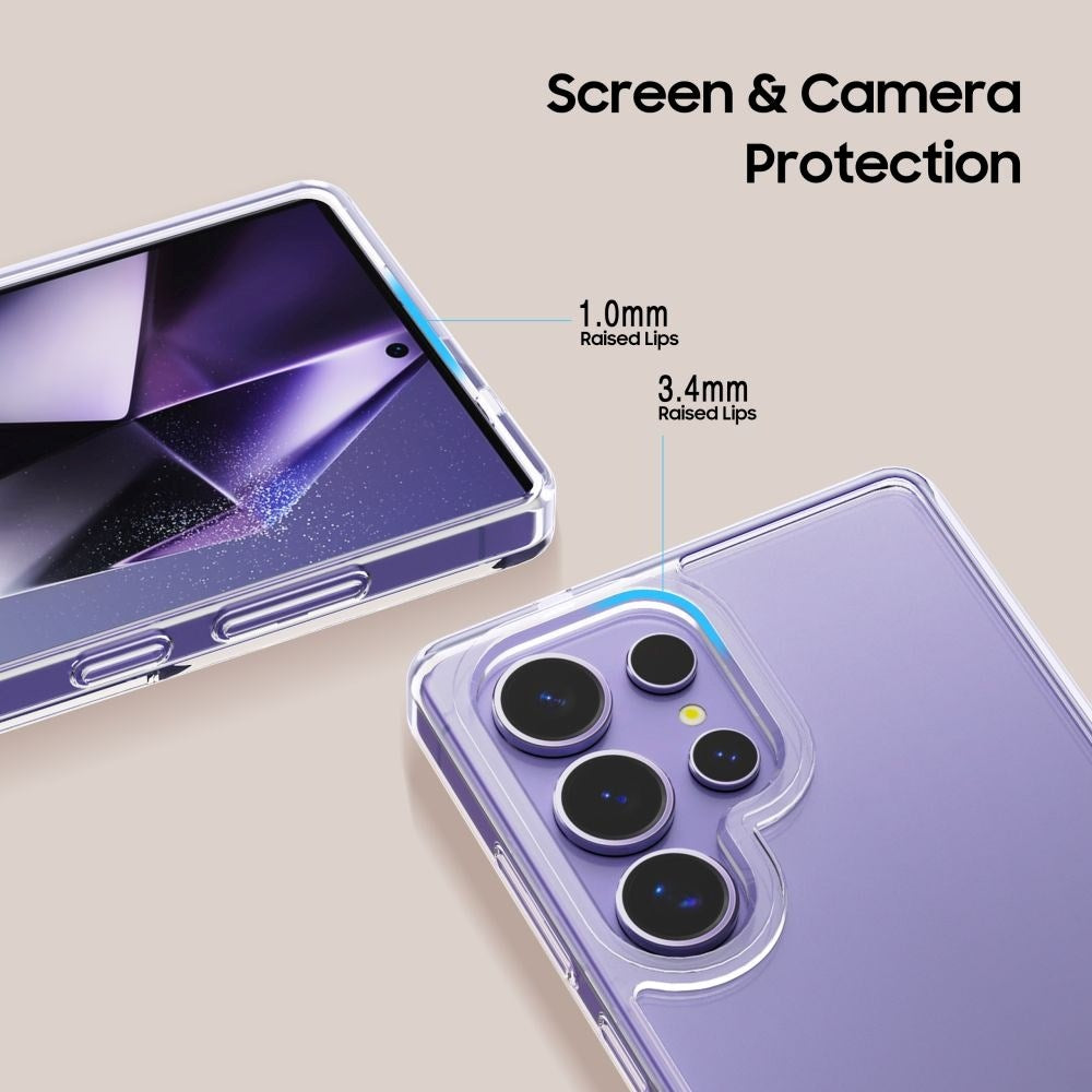 Samsung Galaxy S25 Ultra Tech-Protect Flexair Hybrid Deksel - Gjennomsiktig