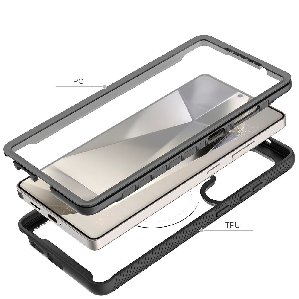 Samsung Galaxy S25 Ultra Tech-Protect Defense Hybrid Deksel - MagSafe Kompatibel - Gjennomsiktig / Svart
