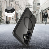 Samsung Galaxy S25 Tech-Protect Magmat Deksel - MagSafe Kompatibel - Gjennomsiktig / Svart