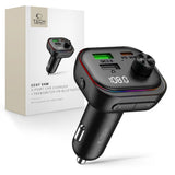 Tech-Protect Billader m. USB-A & USB-C / FM Bluetooth Transmitter - Svart