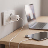 Tech-Protect 100W Vegglader - 1 x USB-A - 2 x USB-C - Hvit