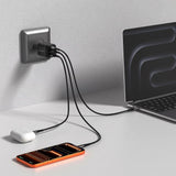 Tech-Protect 100W Vegglader - 1 x USB-A - 2 x USB-C - Svart