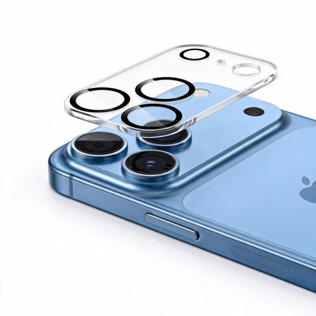 iPhone 18 Pro Tech-Protect Cam Fit+ Kameralinsebeskyttelsesglass - Gjennomsiktig / Svart
