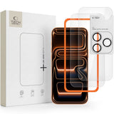 iPhone 18 Pro Max Tech-Protect Easy Set+ 3-i-1 Beskyttelsessett med Herdet Skjermbeskyttelsesglass og Kameralinsbeskyttelsesglass - Gjennomsiktig