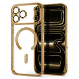 iPhone 18 Pro / 17 Pro Tech-Protect MagFlex Deksel - MagSafe Kompatibel - Gjennomsiktig / Gull