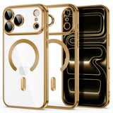 iPhone 18 Pro Max / 17 Pro Max Tech-Protect MagFlex Deksel - MagSafe Kompatibel - Gjennomsiktig / Gull
