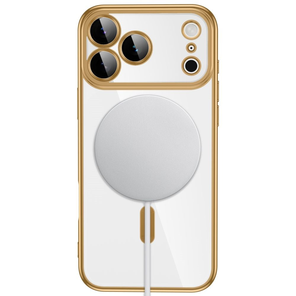 iPhone 18 Pro Max / 17 Pro Max Tech-Protect MagFlex Deksel - MagSafe Kompatibel - Gjennomsiktig / Gull