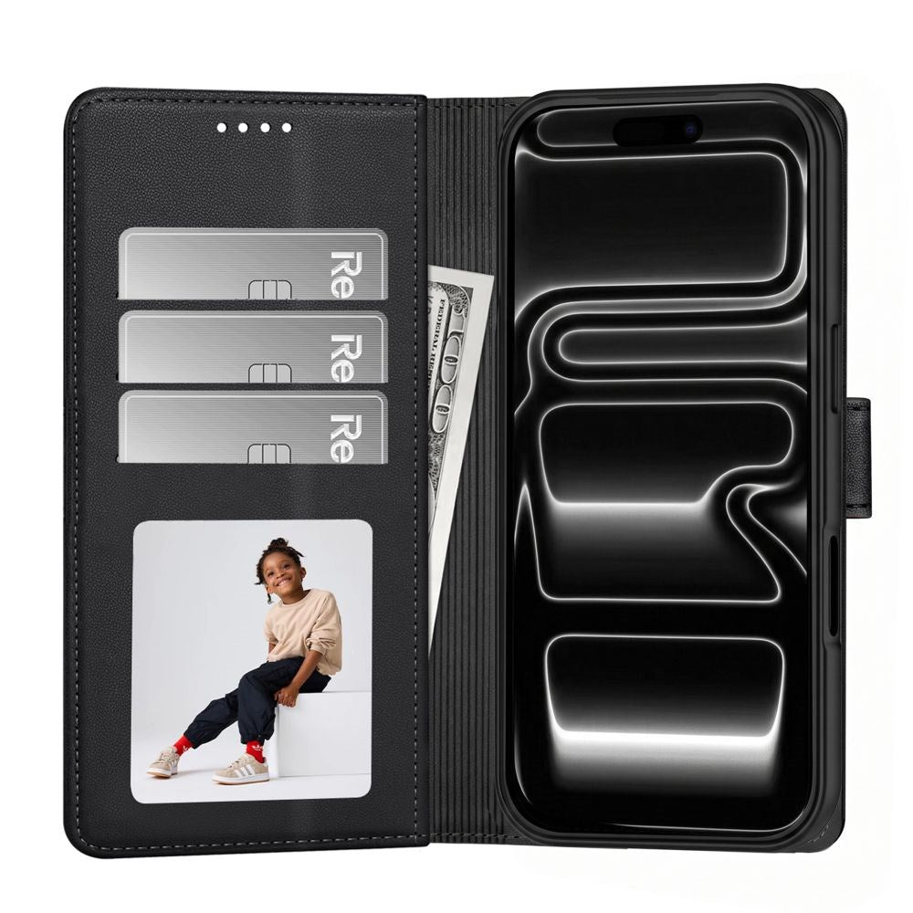 iPhone 18 Pro / 17 Pro Tech-Protect Wallet Flip Deksel - MagSafe Kompatibel - Svart
